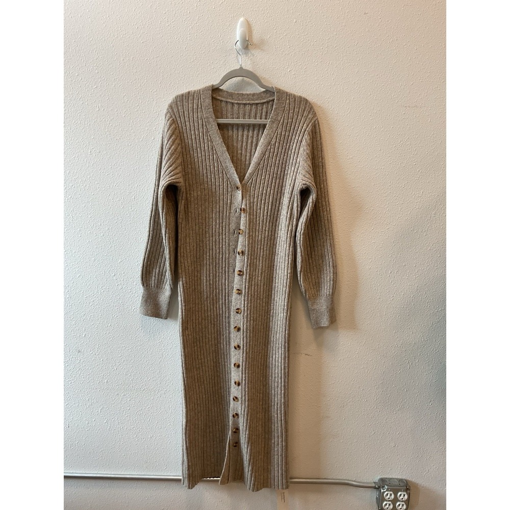 Saodimallsu Womens Long Cardigans V Neck Button Down Chunky Knit Sweater Dress
